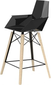 Set 4 scaune de bar cu brate de interior design modern premium FAZ CHAIR counter lemn 54304