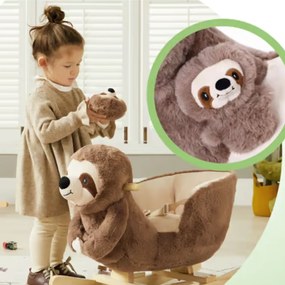 Balansoar leneș cu centură de siguranță, maro Spielwerk