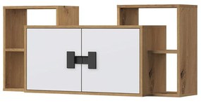 Vitrină Marcel TE12 (stejar artisan + alb). 1123096