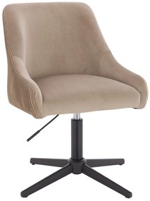 HR920CROSS Scaun Latte din Catifea cu Bază Neagră