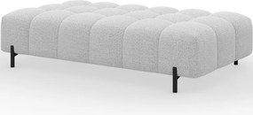 Taburet Tapitat cu Picioare Ferivo, 140x70x40 cm, alb bouclé – Royal 01