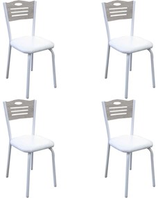 Set 4 scaune bucatarie Caria Cordoba si Alb