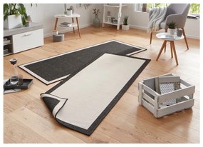 Covor adecvat pentru exterior NORTHRUGS Panama, 80 x 350 cm, negru - crem