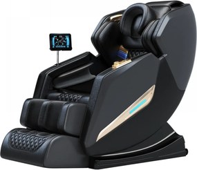 Fotoliu de masaj SULPICIUS, AI voce, Incalzire, Bluetooth, Display, Ecran tactil, Controler rapid cotiera, Zero Gravity, 2 Boxe, Moduri Automate, Suport Picioare extensibil, Piele PU Premium