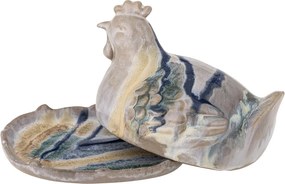 Untieră ceramică în formă de găină, din ceramică glazurată manual, 19×13×13 cm, „Heni"