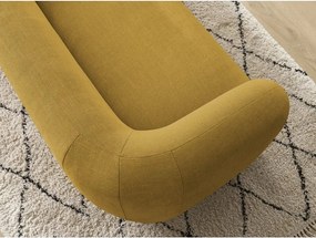 Canapea galbenă cu tapițerie din chenille 160 cm Celine – Bobochic Paris