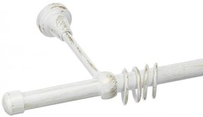 Galerie simpla capacel 19 mm alb lucios antichizat (Alege marime: 400 cm)