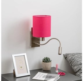 Lampă LED de perete Brilagi NUBILA 1xE27/25W/230V + LED/3W crom mat/roz