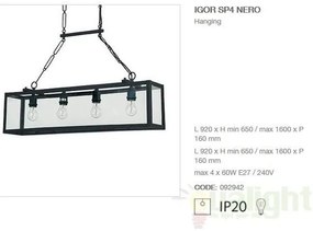 Lustra, Pendul clasic dim.66x16cm, inaltime reglabila, IGOR SP4 092942