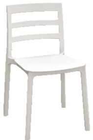 SCAUN RIGATO -POLIPROPILENA- HORECA - ALB