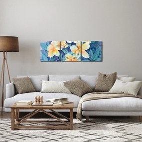 Tablou - Tufe tropicale (cu ceas) (90x30 cm)