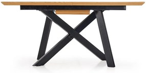 Masa de bucaterie Kapital, stejar auriu / negru