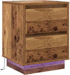 vidaXL Dulap de noapte Lemn vechi 39 x 34,5 x 50 cm Lemn compozit