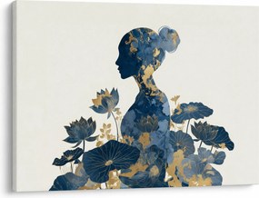 Tablou - Profil de femeie din marmură (70x50 cm)