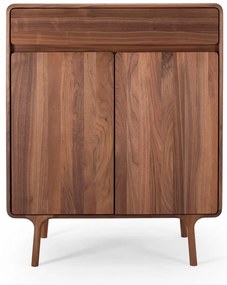 Comodă maro din lemn de nuc 90x110x45 cm Fawn – Gazzda