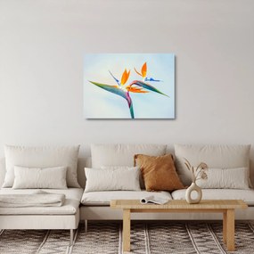 Tablou pe sticlă cu floarea Strelicie (70x50 cm)