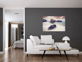 Tablou cu stânci în ceață (90x60 cm)