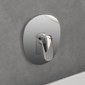 Baterie dus incastrata Villeroy&Boch Antao crom lucios fara corp ingropat