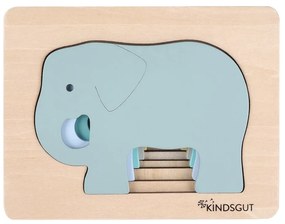 Puzzle din lemn pentru copii Kindsgut Elefant