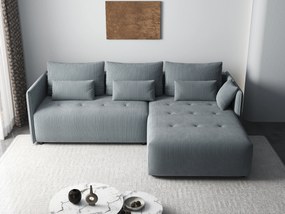 Colțar extensibil dumonde cu ladă de depozitare si sezut confortabil din spuma high-density, Malta Zoom Grey II 235x185 cm