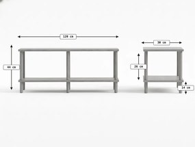 Comoda TV SOLE 120 cm, alba