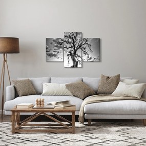 Tablou - Copacul, alb-negru (90x60 cm)