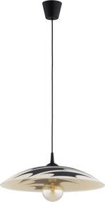 Lustră pe cablu ARMI, 1xE27/15W/230V, negru/bej