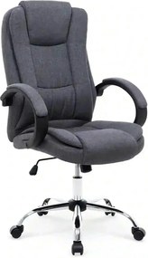 Scaun birou RELAX 2, gri inchis/crom, stofa clasica/metal, 64x75x110/1