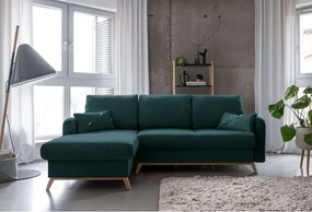 Colțar extensibil cu șezlong pe partea stângă Miuform Scandic Lagom, turcoaz