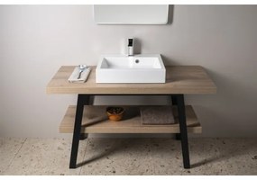 Sapho - Lavoar ORINOKO pentru montare pe blat, 50x42 cm, marmură/alb