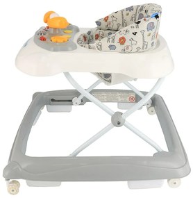Baby Mix Walker pentru copii cu volan și roți dinsilicon, gri, 50 x 44 x 50 cm