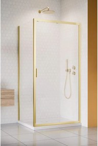 Cabina de dus dreptunghiulara cu usa glisanta Radaway Alienta 130x90 cm auriu deschis periat-transparent