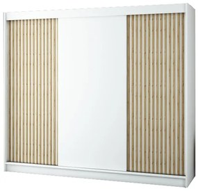 Dulap de haine 250 cm Ladonna (alb mat). 1045697