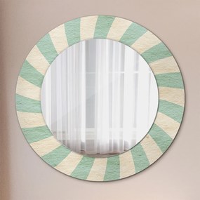 Oglinda rotunda imprimata Model pastel retro