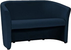 Canapea TM-2, albastru inchis, piele ecologica, 126x60x76 cm