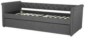 Pat extensibil 90 cm LISABON (cu somieră) (gri). 1007307