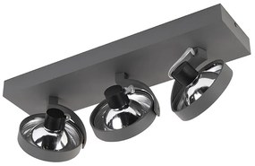 Spotlight de design gri reglabil cu 3 lumini - Go