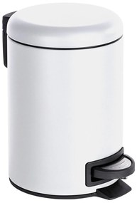 Coș de baie LEMAN MATT, recipient pentru gunoi, 3 l, WENKO, alb