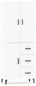 3115028 vidaXL Dulap înalt, alb, lemn prelucrat