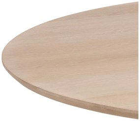 Masă dining din furnir de stejar deschis Actona Christo, ø 75 cm