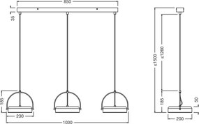 Osram - Lustră LED pe cablu DECOR PUCK 3xLED/12W/230V negru