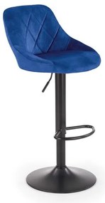 Scaun de bar H101 velvet bleumarin