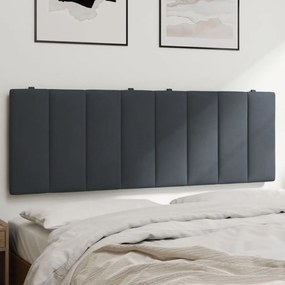vidaXL Pernă tăblie de pat, gri închis, 140 cm, catifea