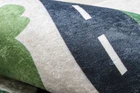 BAMBINO 2223 covor lavabil Străzi, mașini pentru copii anti-alunecare - cremă