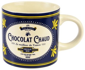 Cană albastru-închis/crem din ceramică 350 ml Chocolat Chaud – Rex London