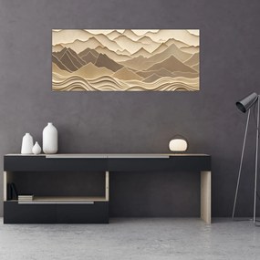 Tablou - Linii Montane 3D (120x50 cm)