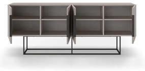 Comodă gri/bej joasă 200x80 cm Titan – Marckeric
