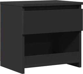 vidaXL Noptieră, negru, 40x30x39 cm, lemn prelucrat