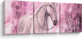 Tablou - Cal pictat (cu ceas) (90x30 cm)
