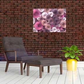 Tablou abstract a florii de trandafir (70x50 cm)